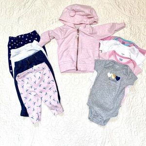 9-piece 3 Month Baby Girl’s Bundle - SOLD AS IS